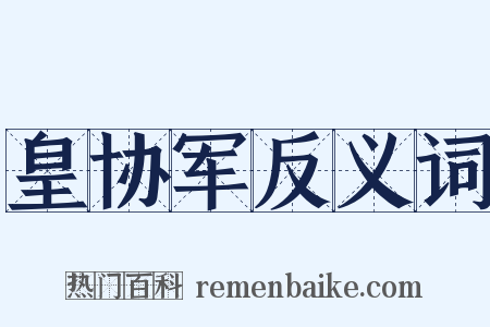 皇协军反义词是什么意思的图片